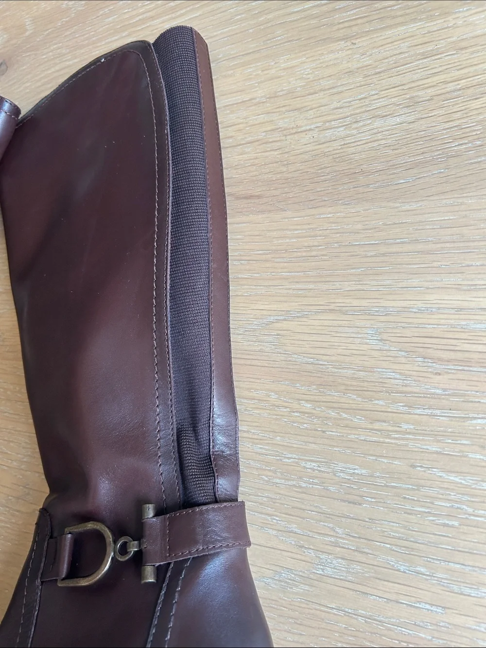 Vintage Foundry Hortense gant Brown Leather Riding Boots, size 7.5, NWOT Display